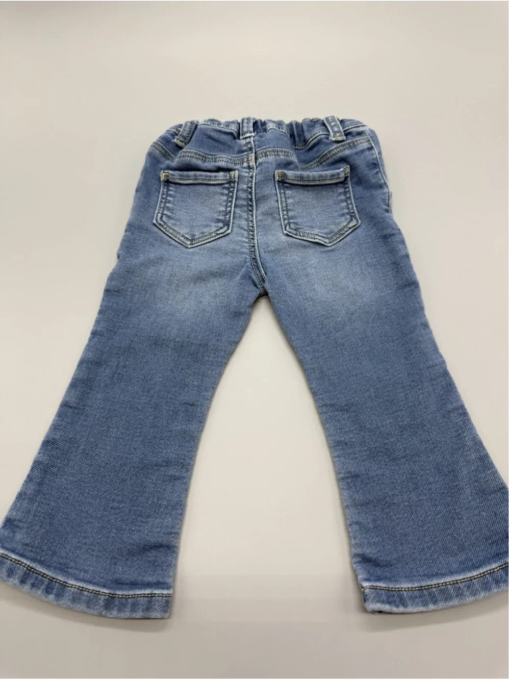OshKosh B'gosh Girls Elastic Waist Pull-On Flare Denim Jeans Blue 24M